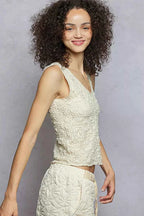 POL Textured Knit V-Neck Tank with Lace Trim 5b7f902e-c982-4227-8713-b43e072918ba-Max-Origin