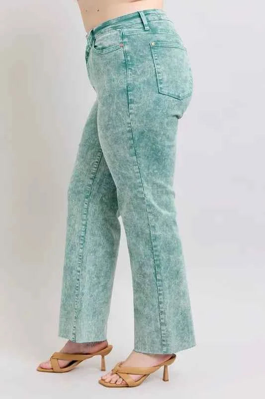 Judy Blue Full Size High Waist Garment Dyed Raw Hem Dad Jean Plus Size 5b833203-0bce-4733-afa8-ab6bc8724056-Max-Origin