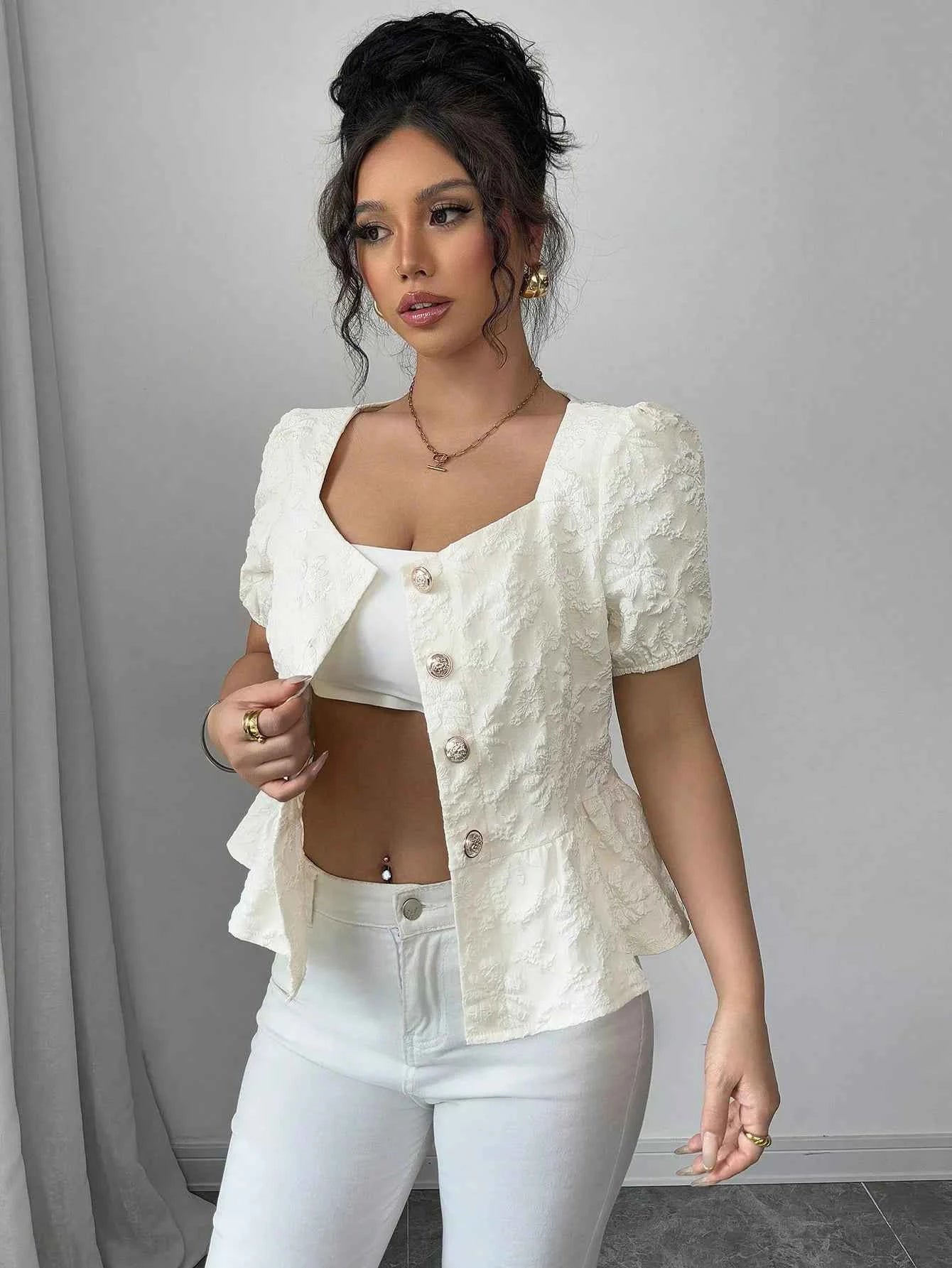 Peplum Button-Front Blouse 5b853c67-7f03-405f-9b4c-b218bb688416-Max-Origin
