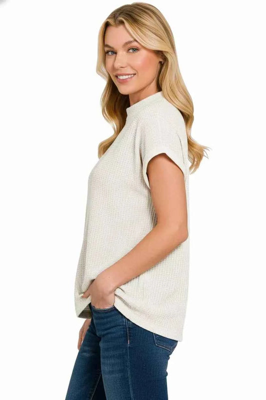 Chenille Waffle Cap Sleeve Sweater 5b9f7094-603c-46f1-bbaf-d6715e30852d-Max-Origin