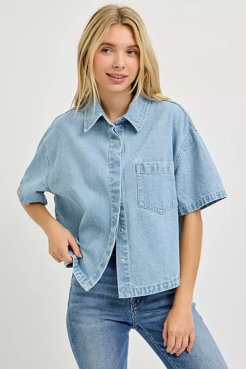 Oversized Half Sleeve Cropped Shirt 5ba9e94c-b029-4e89-a132-c804b18c3af2-Max-Origin