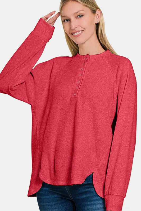 Full Size Brushed Melange Hacci High-Low Sweater 5bad72ba-0445-4824-a1c4-a7f43f3c24c7-Max-webp_3