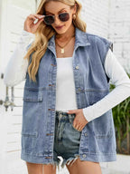 Sleeveless Button-Down Denim Jacket 5bb7cbc2912b4e7199246b08cbe8504a-Max-Origin