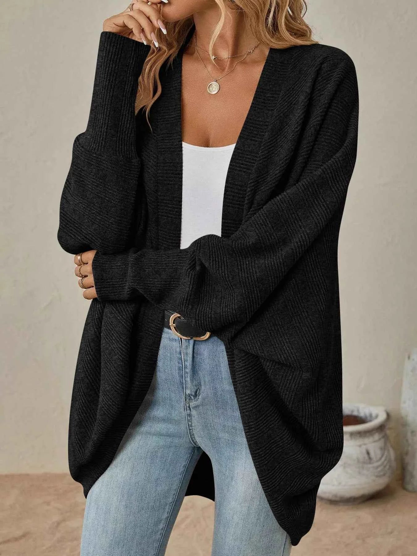 Open Front Cocoon Cardigan 5bb8b675bee4445990583a22dac29850-Max-Origin
