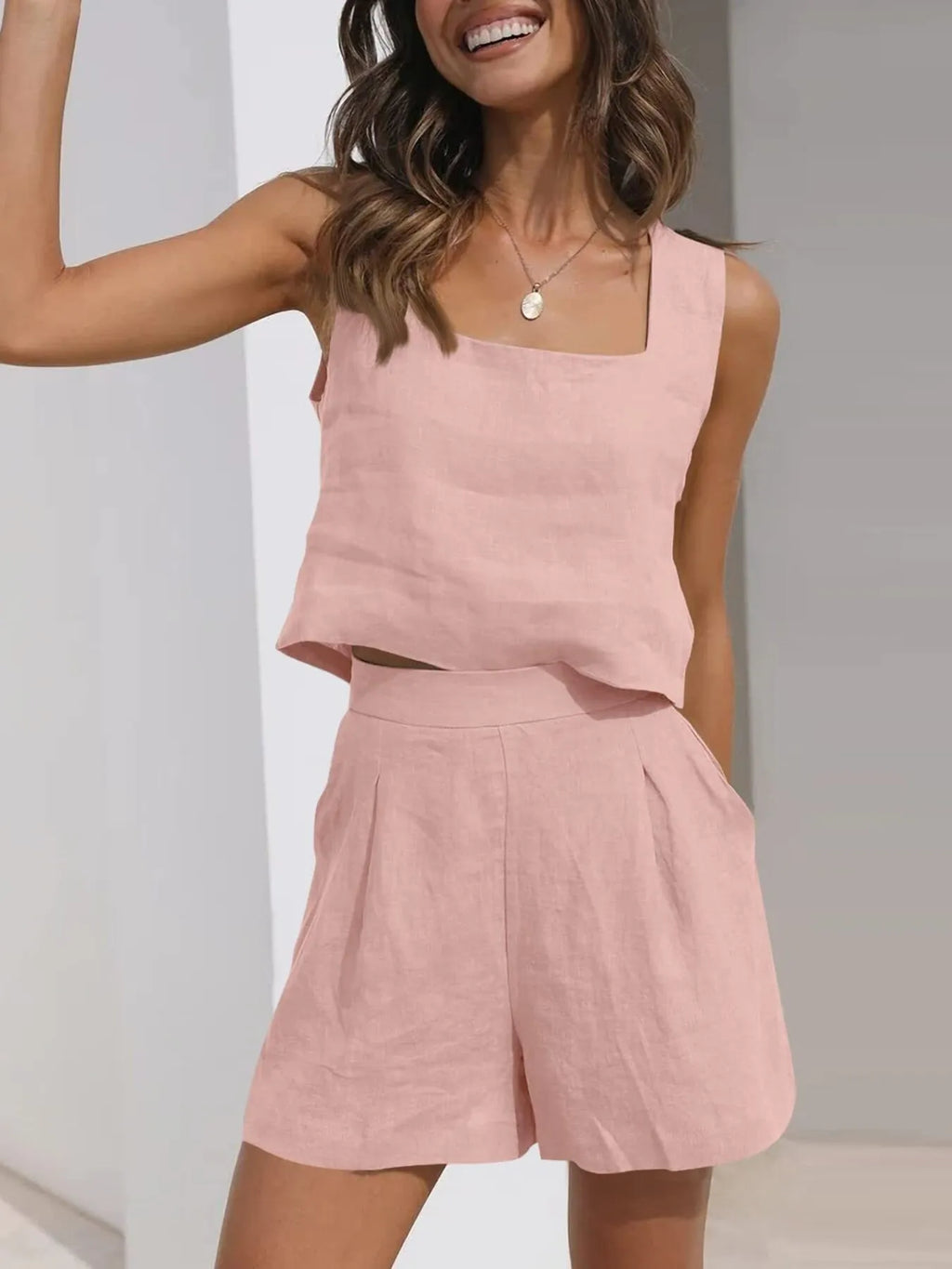 Square Neck Tank and Shorts Set 5bd48380954d48ac99161b0ee6252926-Max-Origin