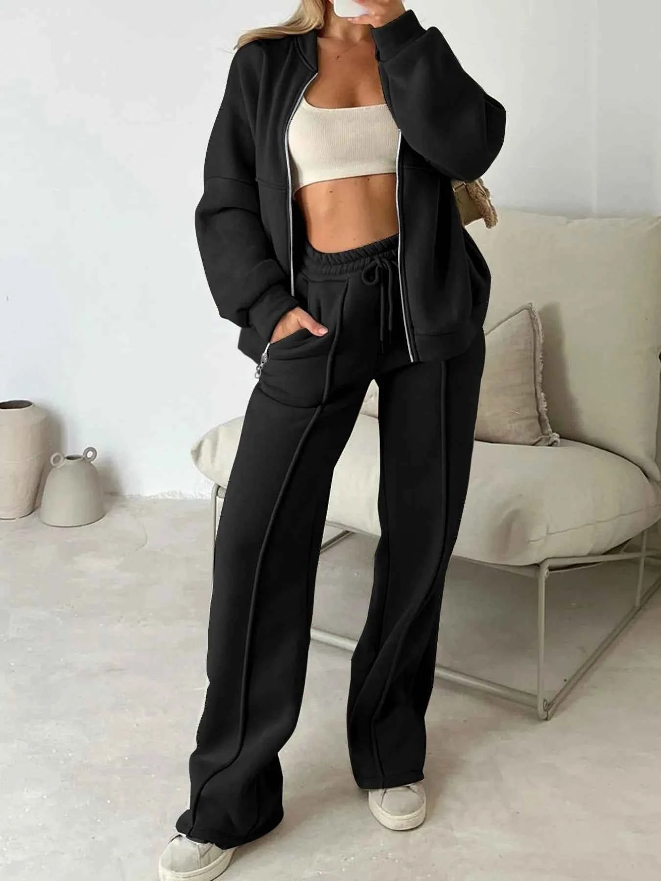 Zipper Up Jacket and Drawstring Pants Set 5bdbb74e-9395-440e-b12b-5778a547bb90-Max-Origin