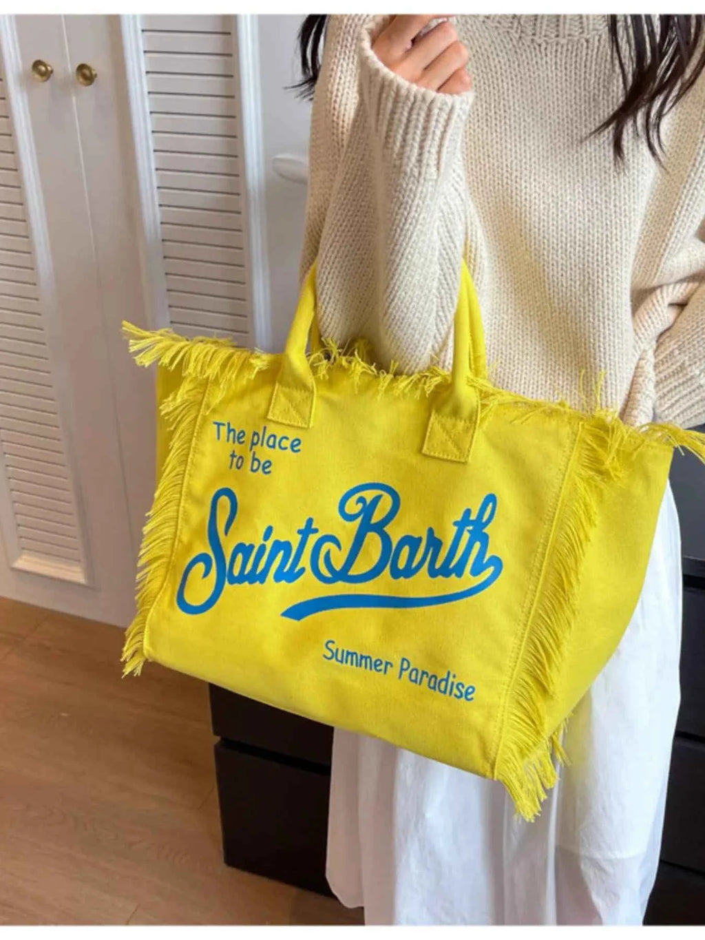 Fringe Letter Canvas Tote Bag 5bf3ed1ccd0d40848111032d7495b8e3-Max-Origin