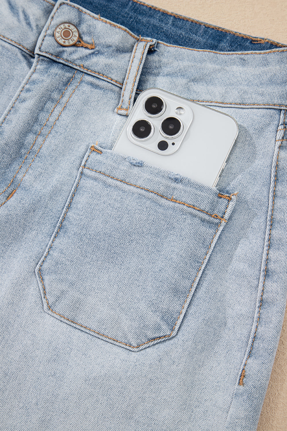 Beau Blue Light Wash High Rise Denim Shorts 5c01a08c446079f0