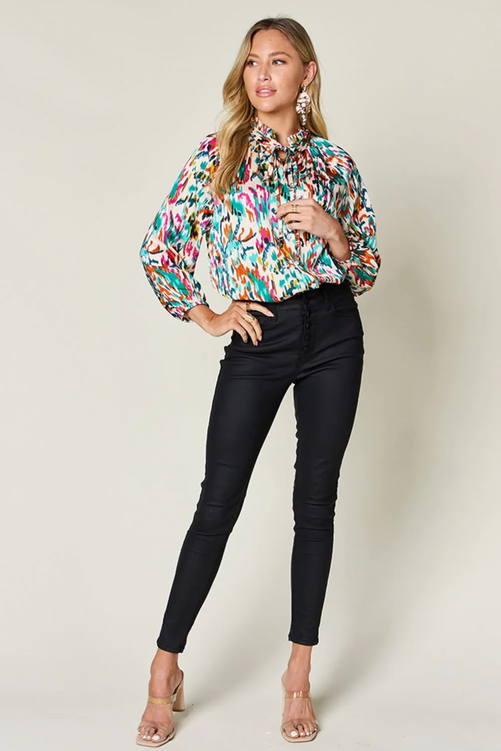 Double Take Full Size Printed Button Up Long Sleeve Shirt 5c025339-26ce-4679-9399-eba8dbbe2d07-Max
