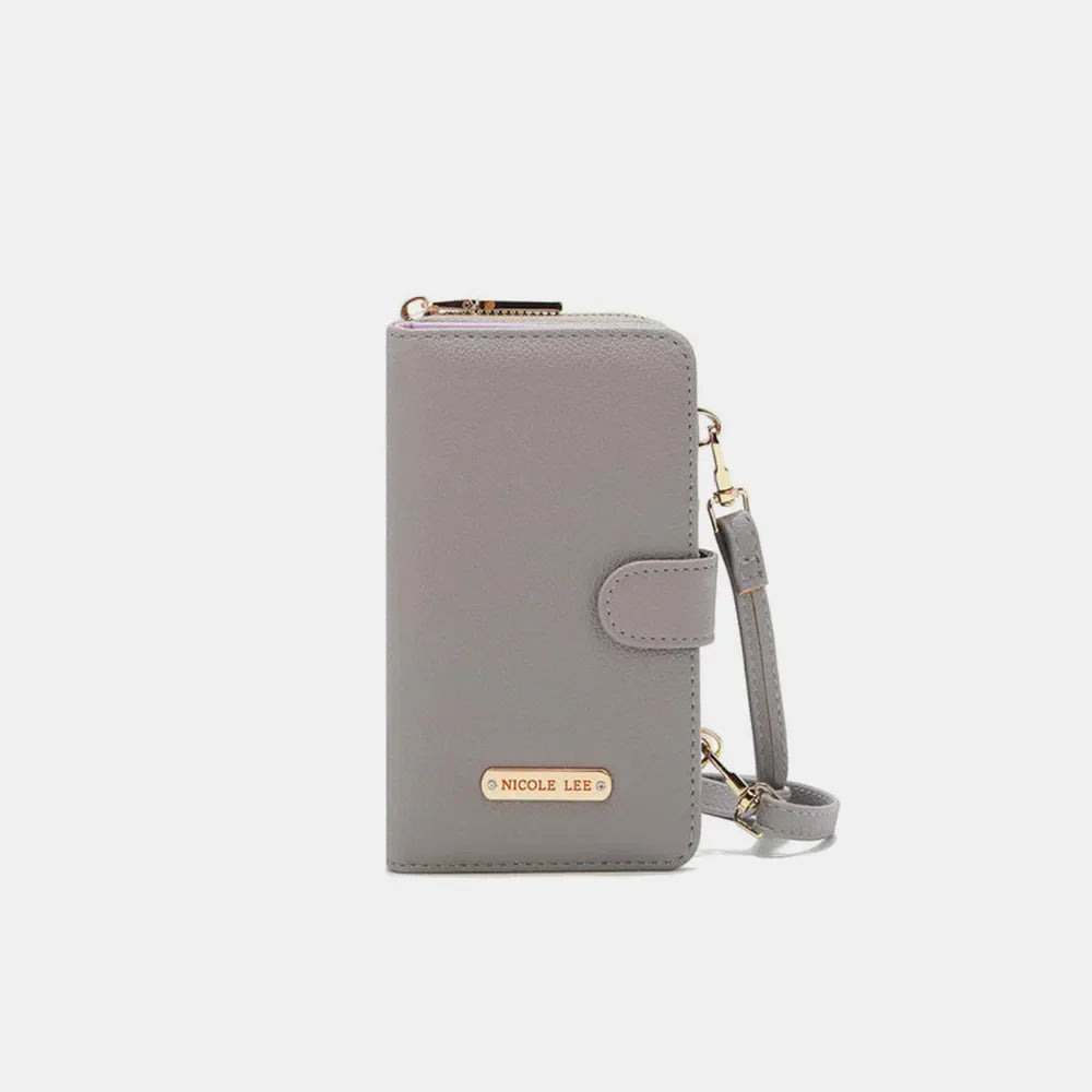 Nicole Lee USA 2 Piece Phone Case Crossbody Wallet Grey One Size 5c11bebc-7f63-444a-b6ab-5f0c3325f375-Max