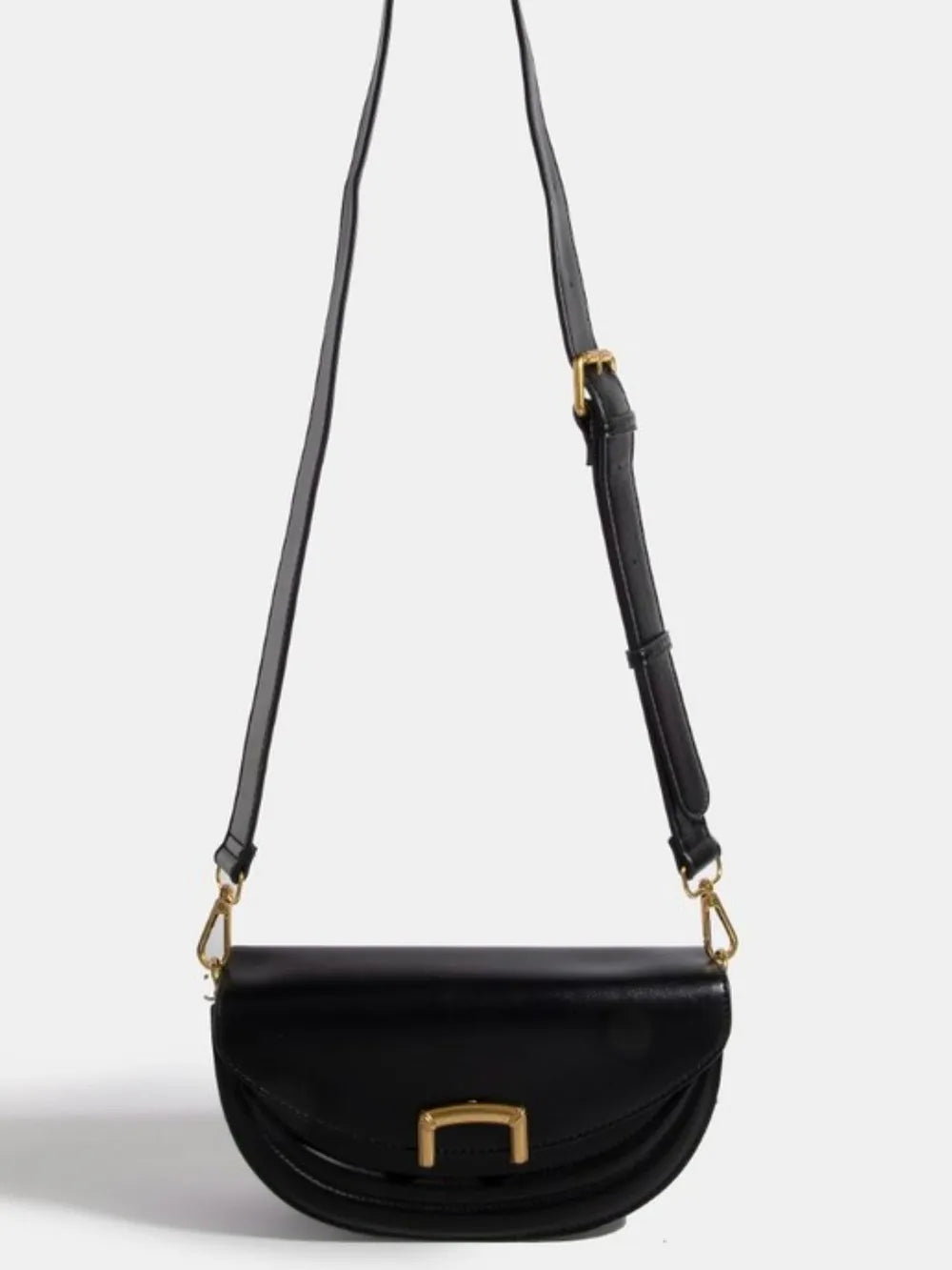 Fame Buckle Closure Crescent Faux Leather Crossbody Bag 5c1cd0d9-2598-434e-819b-c4ea99c43993-Max