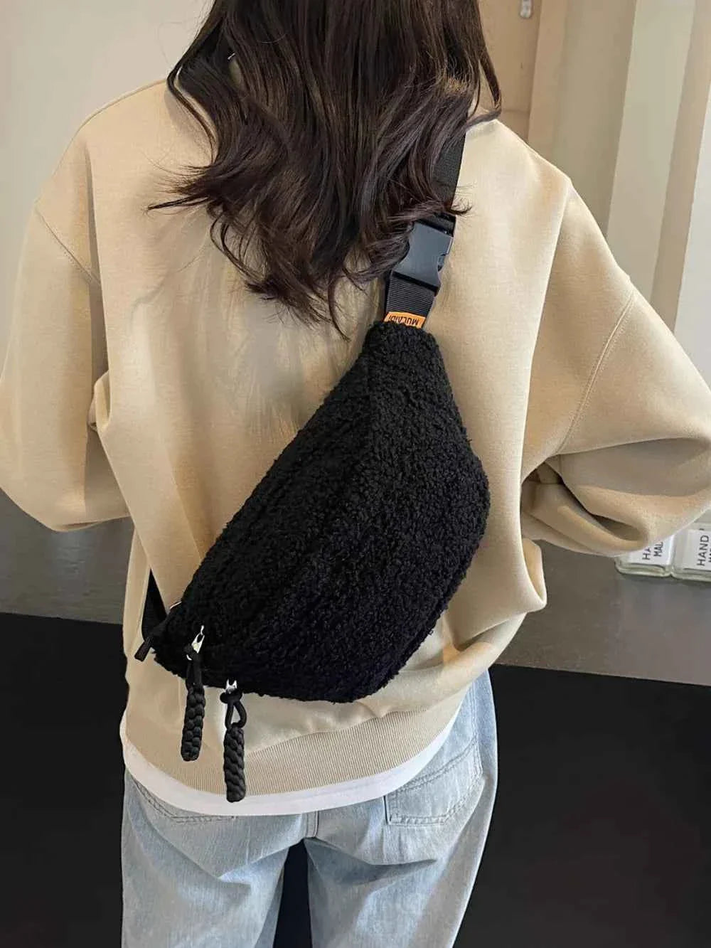 Sherpa Crossbody Bag with Adjustable Strap 5c1fc1c9-87ea-4126-b0c8-47b381484d7d-Max