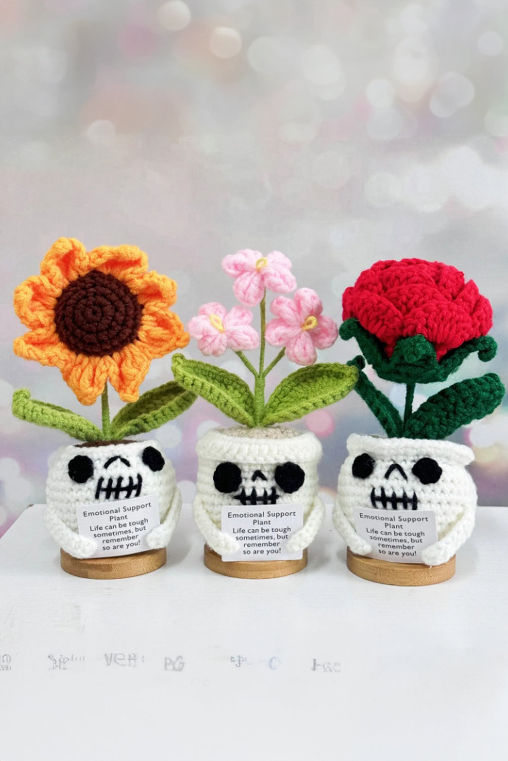 Orange Emotional Support Crochet Sunflower Halloween Pot Orange ONE SIZE cotton 5c52febaa61cdb66