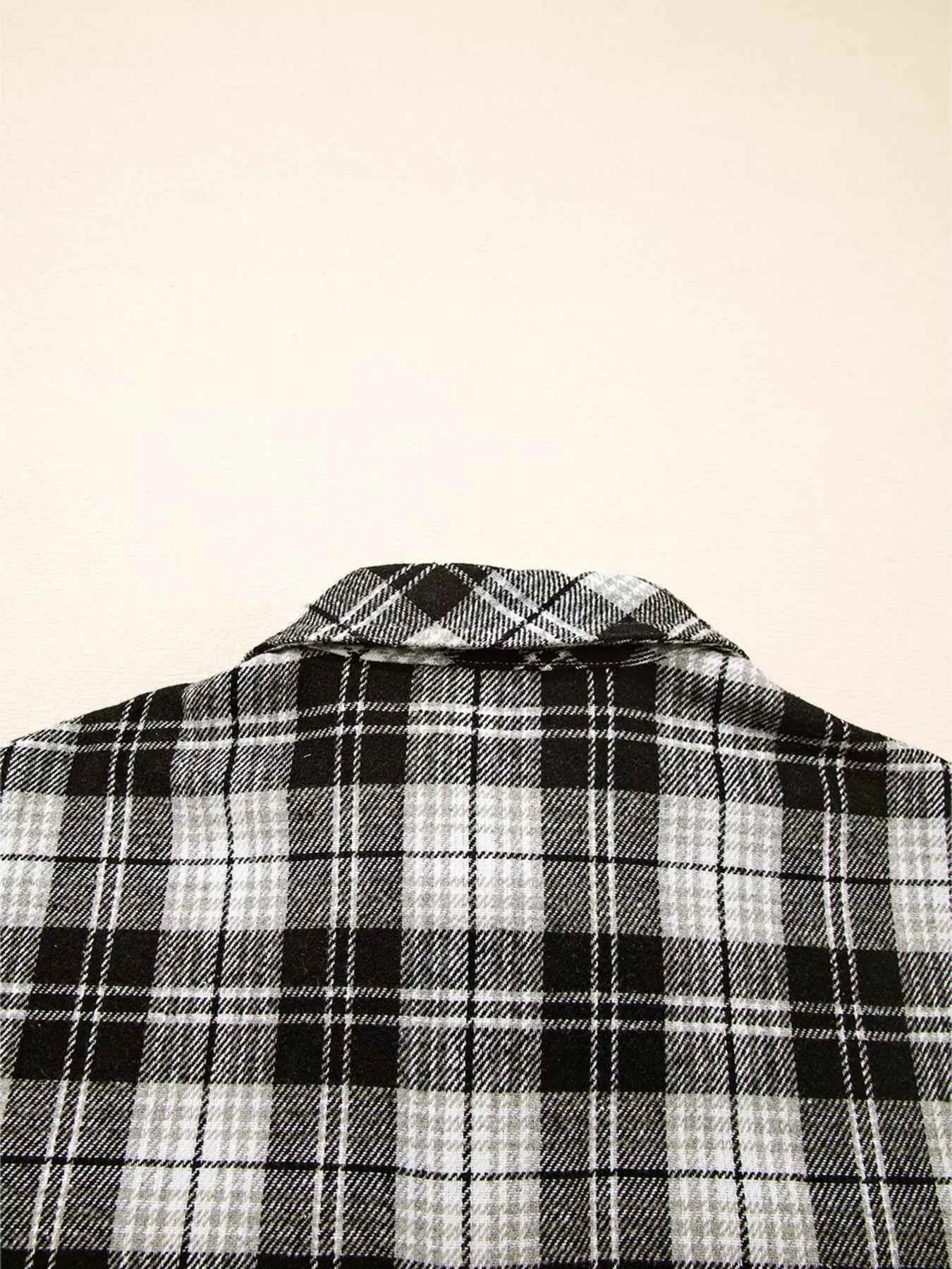 Plaid Print Chest Pockets Buttoned Shirt 5c581d7bea03409896580bf8749fa91d-Max-Origin