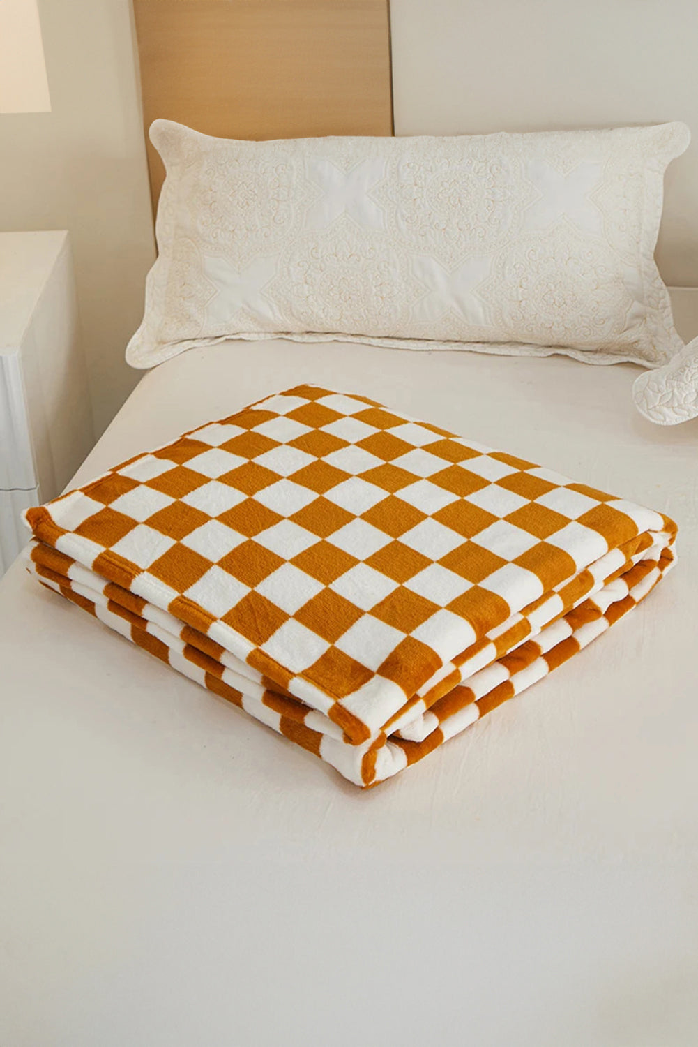 Navy Blue Checkerboard Printed Soft Throw Blanket 120*200cm 5c79db0a16c79bb2