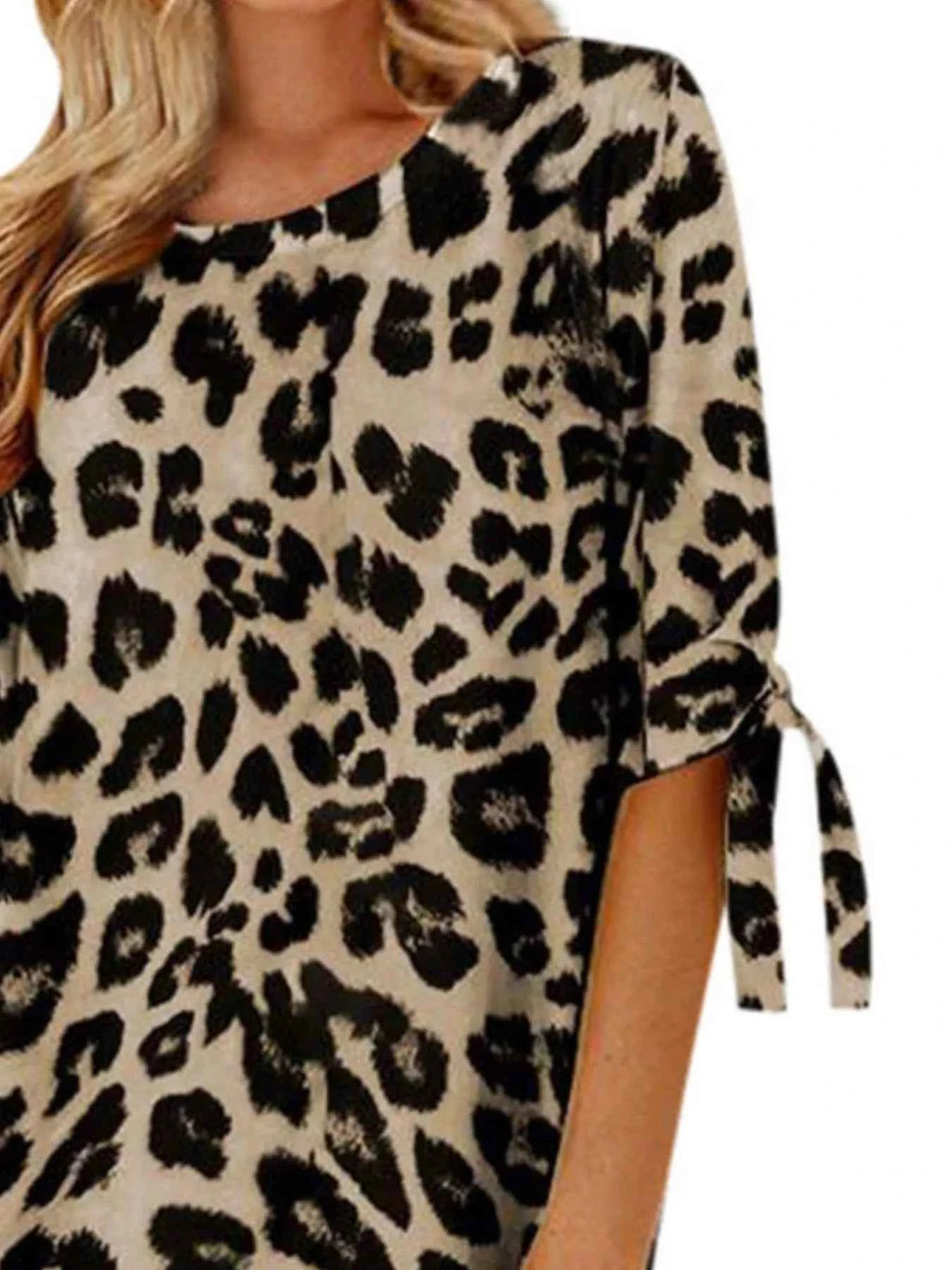 Leopard Round Neck Half Sleeve Dress 5c7efc91-2ac9-4ff4-8524-f41a5943a911-Max-Origin