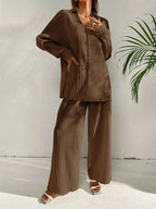 Long Sleeve Shirt & Wide Leg Pants Set 5c8d15d5-f6df-43be-a81e-fe00b75b5e5d-Max-Origin