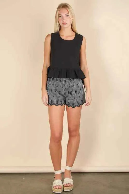 VERY J Side Tie Detail Ruffled Sleeveless Top 5cb0018cf5d4467bb4f5bdf9484a3456-Max-Origin