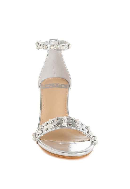 Jumera Metallic Pearl Embellished Wedges 5cbe381f-5572-4d0d-86f3-ffbc55ba8289