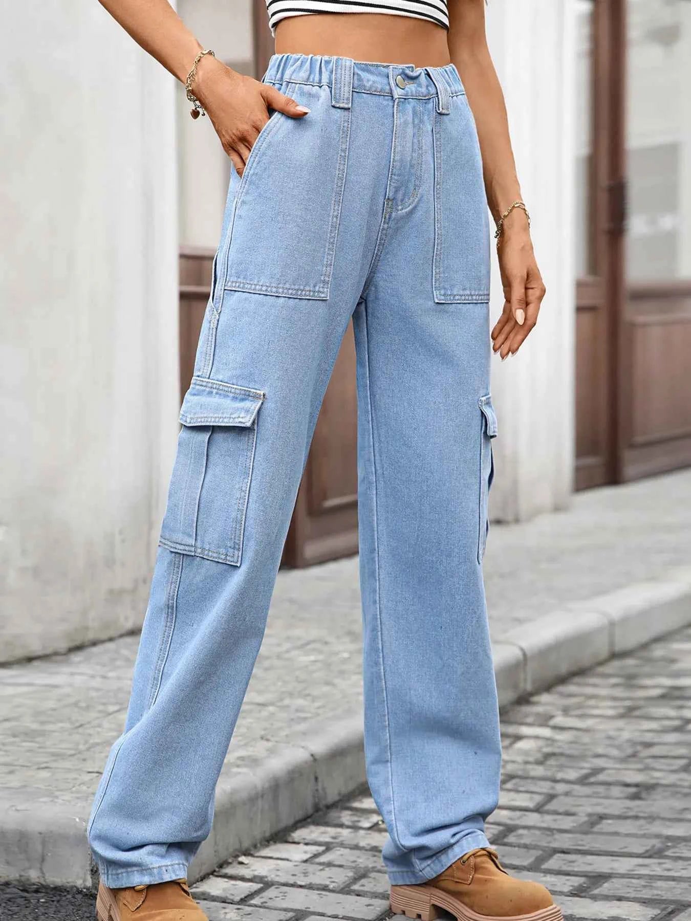 High-Waisted Cargo Jeans 5ce2c4107a7a44bdb721fd5bf6a5c701-Max-Origin