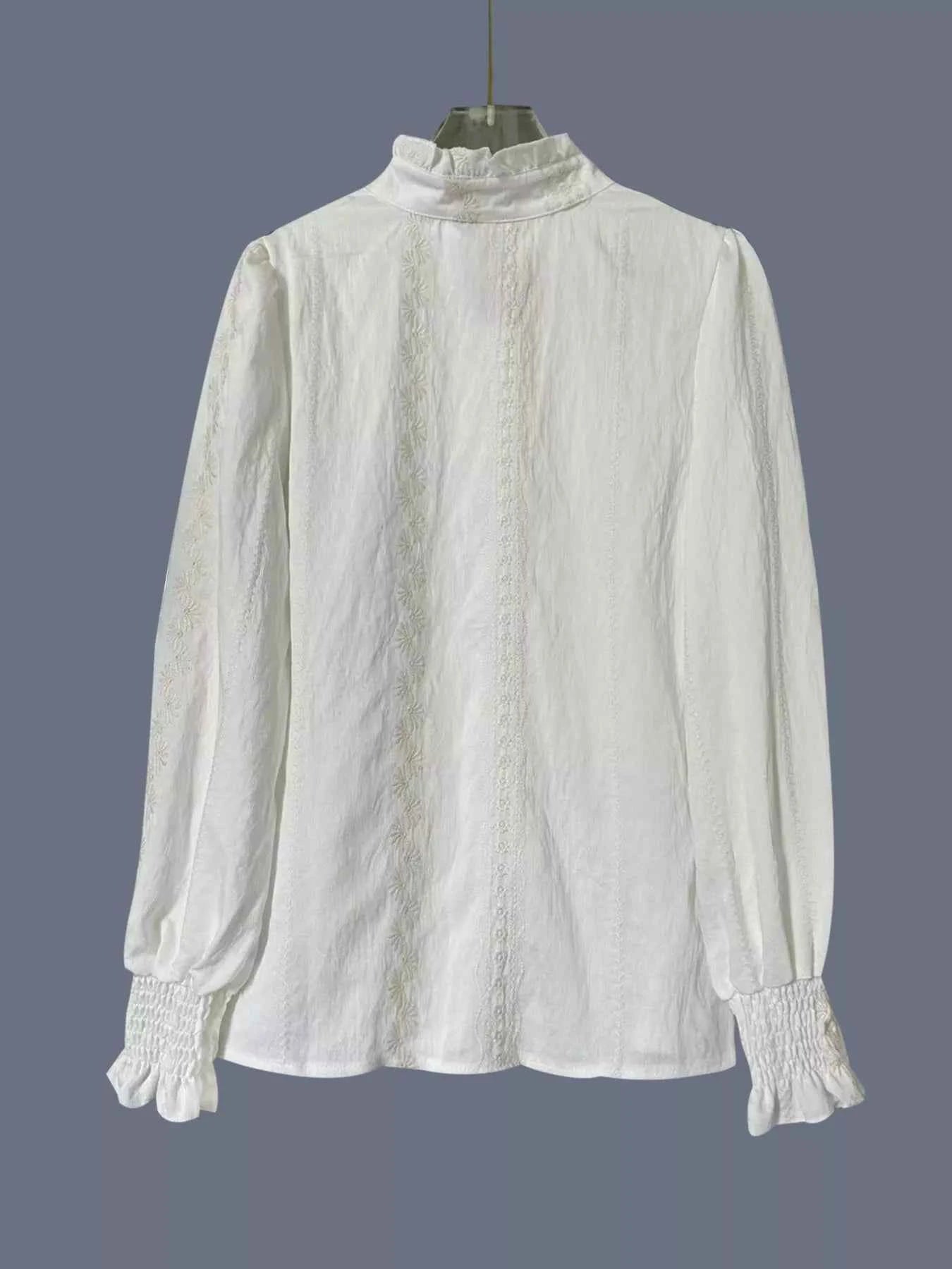Lace Detail Button Up Shirt 5cfa901b79e946c1bf371249855540e3-Max-Origin
