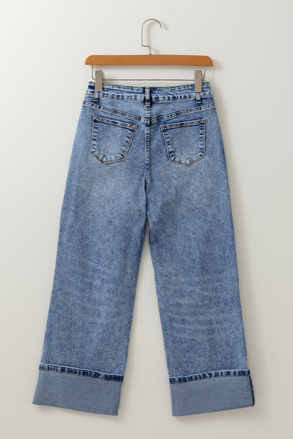Myosotis Center Seam Straight High Waist Jeans 5d3753dc0af85084