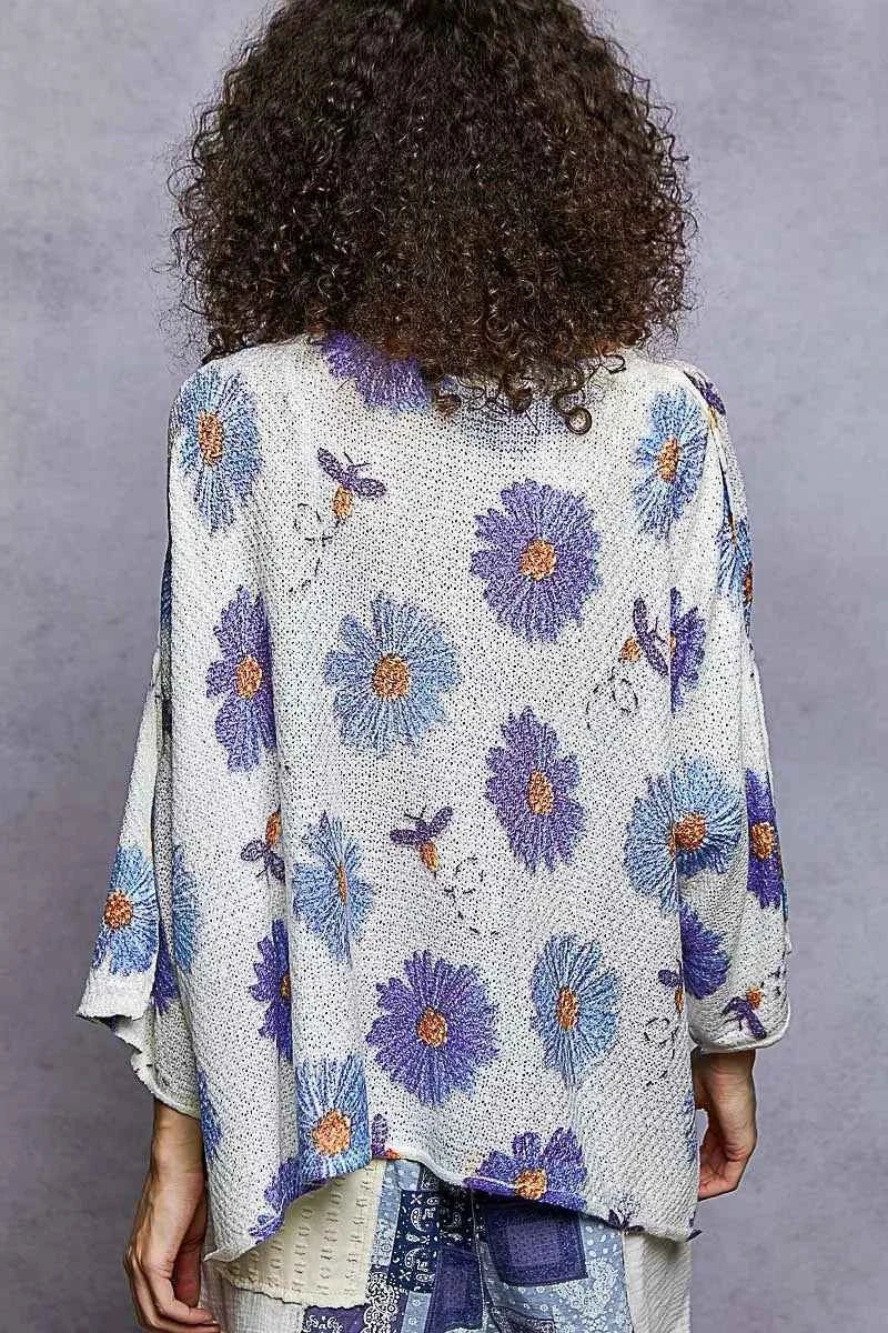 POL Floral Round Neck Rolling Edge Sweater 5d3a2156-6f82-43cd-b476-d057f172238b-Max-Origin