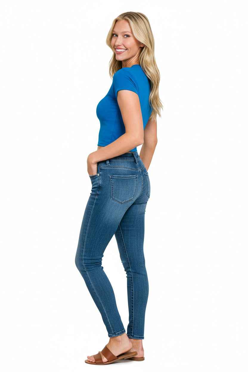 Zenana Cropped Interlock Short Sleeve Top 5d4d96e2-6de0-4ad0-93d6-3a45c14de645-Max