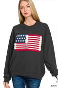 Zenana French Terry American Flag Pullover BLACK 5d67d9376fe04c20824879cbc6568786-Max-Origin