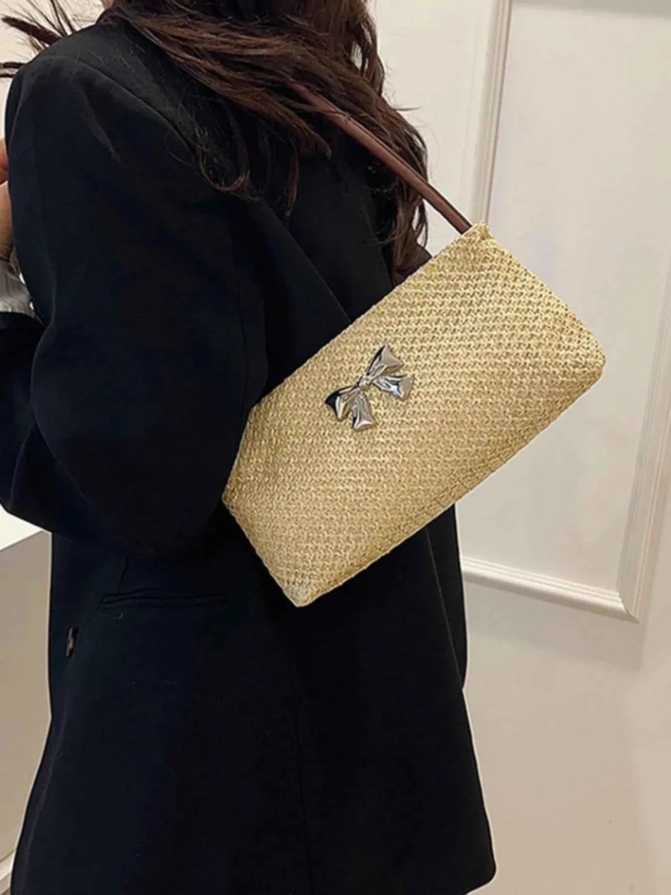 Woven Straw Shoulder Bag with Bow Detail 5d813cd5-0048-4ac4-bbb6-6907df87388d-Max-Origin