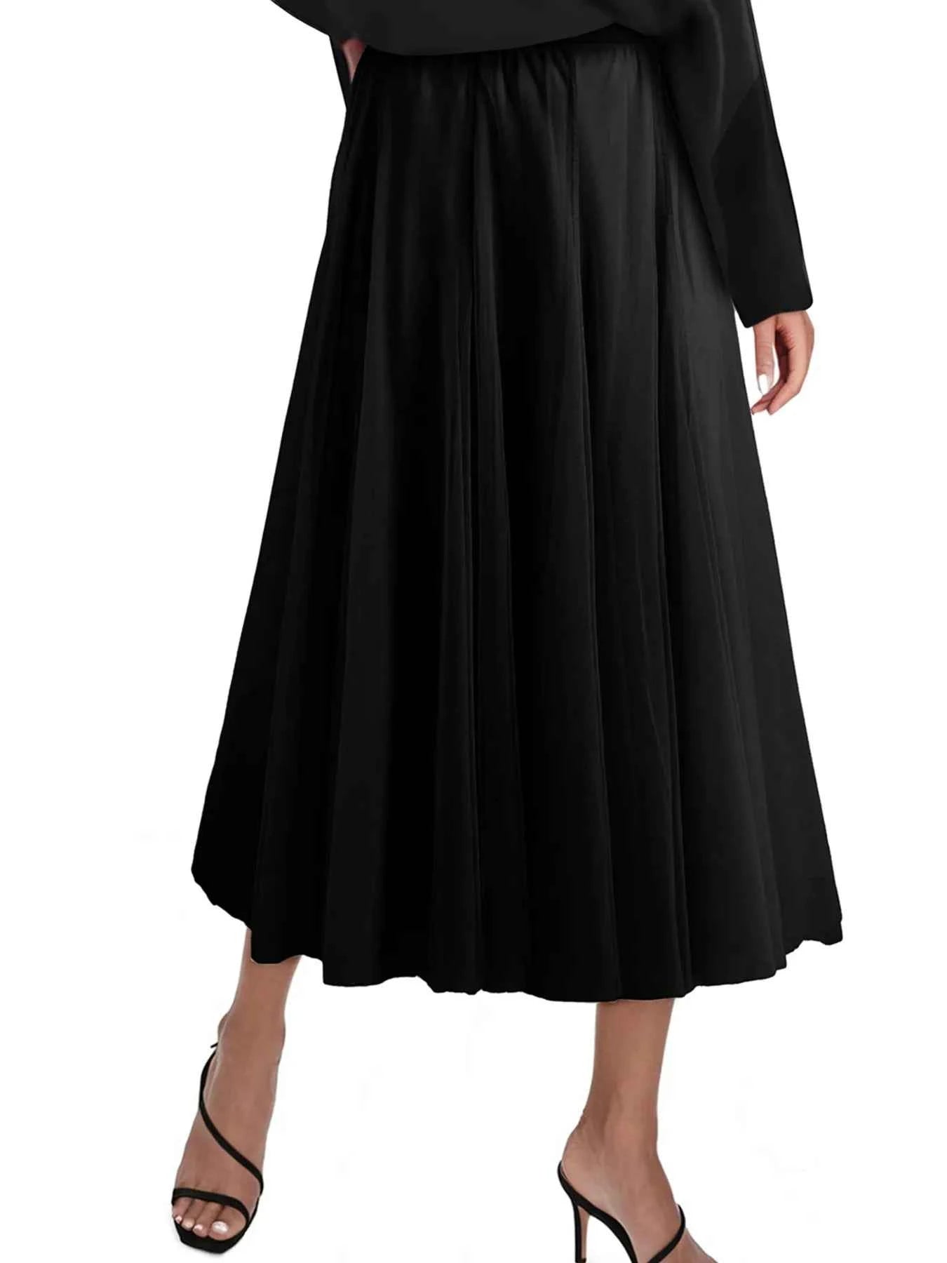 High-Waisted Midi Skirt Black 5d9235ee503742a9bc01a18bf16abc76-Max-Origin