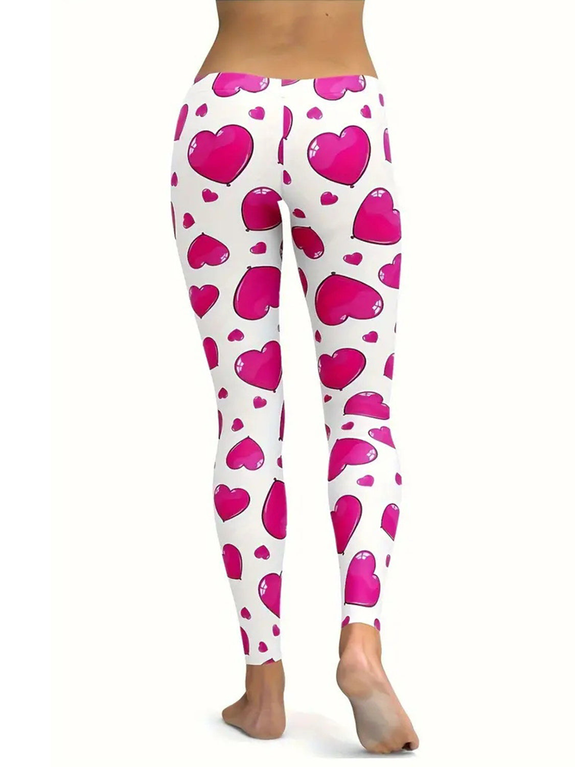 Heart Print Skinny Pants