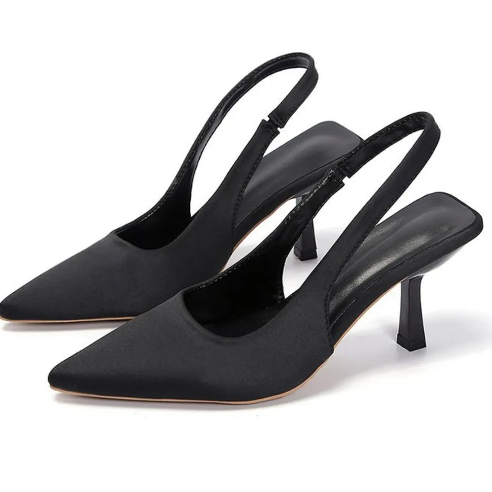 Point Toe Kitten Heel Slingback Pumps Black 5db0fa71-f049-4a98-96b1-afa9ee4bdeef-Max