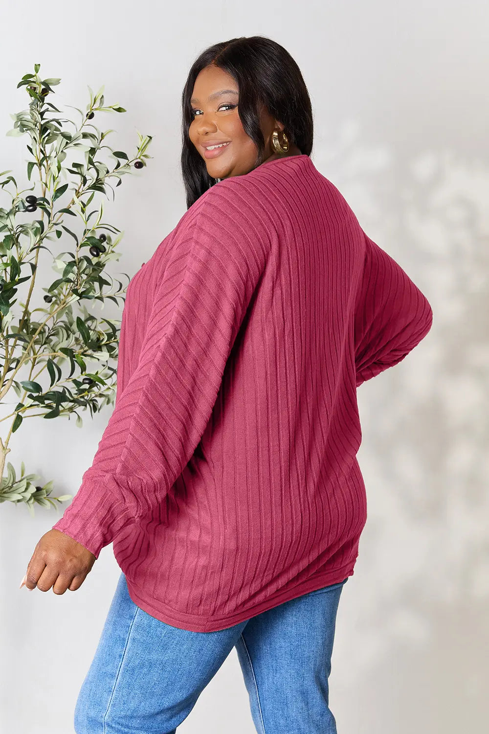 Basic Bae Full Size Ribbed Cocoon Cardigan 5db569e3db224b2ba178c88d7531ba92-Max