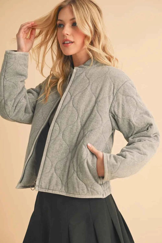 Aemi+Co Zip Up Quilted Jacket 5db803a5-1133-4d12-bd2c-9693e250f39d-Max
