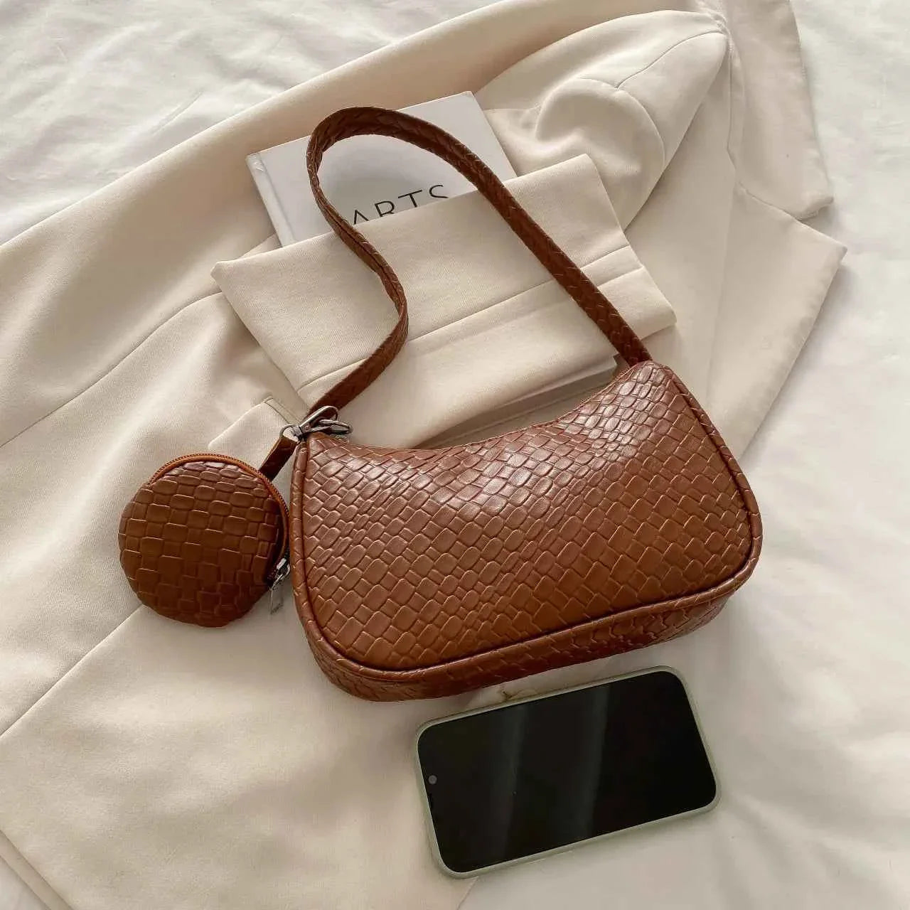 Textured Shoulder Bag with Pouch 5dc01678e3fa42109fc524f53bd3af7e-Max-Origin