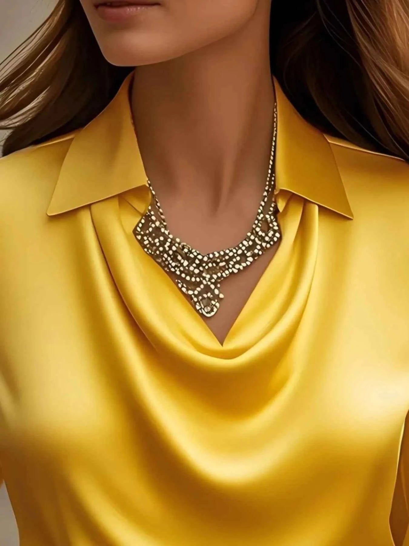 Satin Collar Long Sleeve Blouse 5dc383ca-60ca-4016-ba82-e75c9da7cb4a-Max-Origin