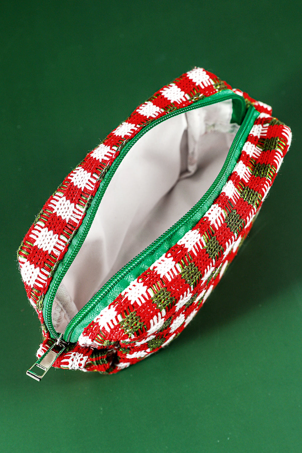 Racing Red Christmas Crochet Zipper Makeup Bag 5dd0d3b85b6708aa