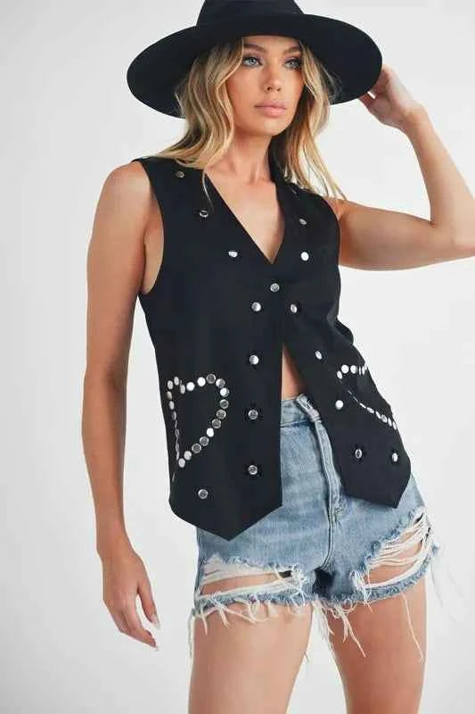 Aemi + Co Heart Rivet Detail Suede Vest Coat Black 5ddcc9e2-f079-4b4d-a254-4c83bd24908c-Max