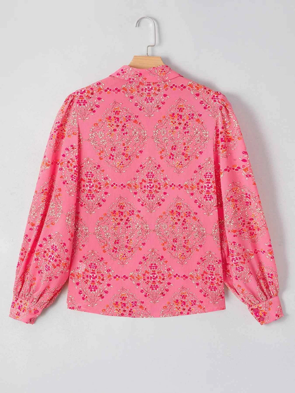 Floral Print Lantern Sleeve Loose Shirt 5dfb840c-d43f-43f6-a4a9-f0dcb408ba77-Max-Origin