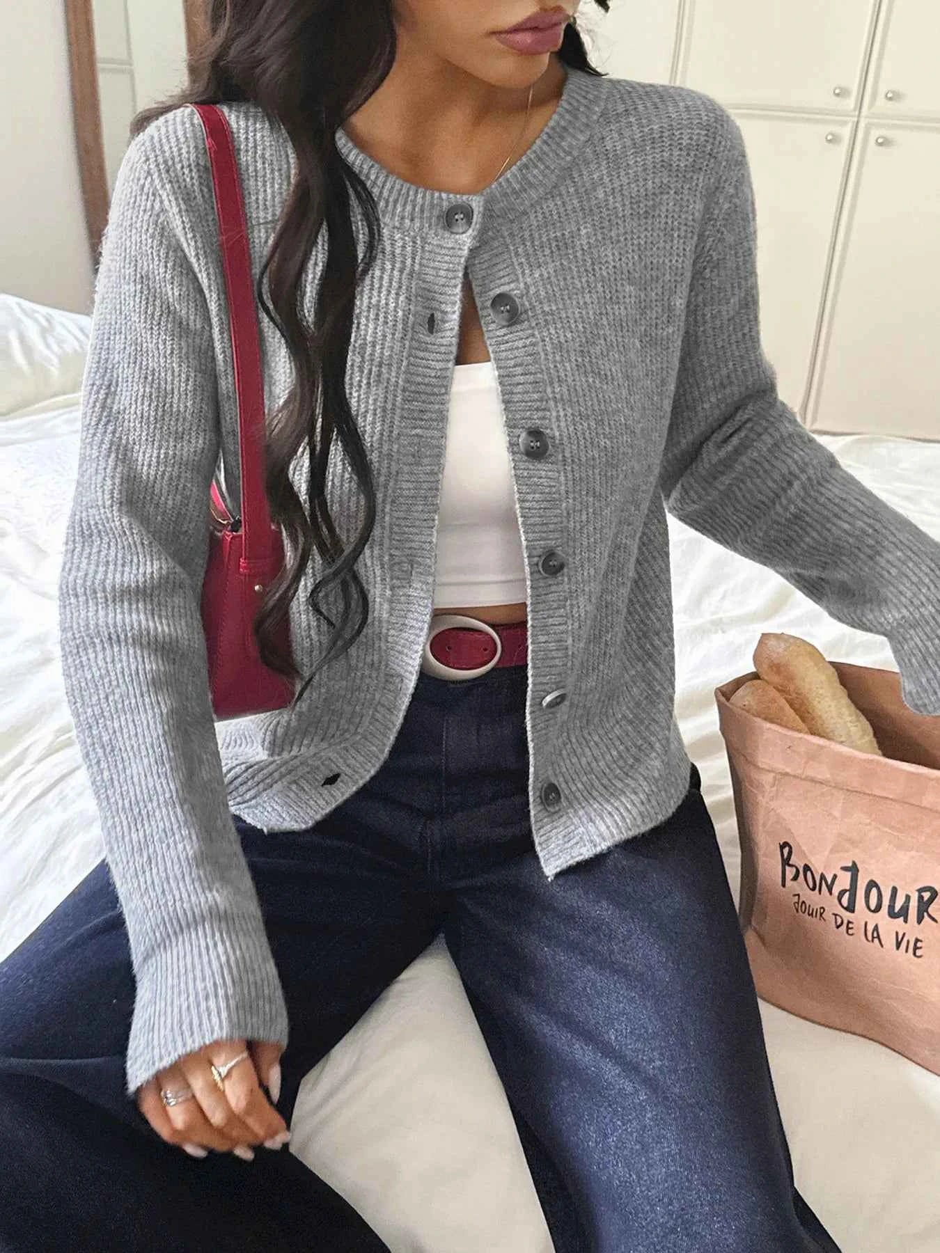 Button-Up Ribbed Knit Cardigan 5dfe0e3aad664fb2a6af3f37d229c913-Max-Origin