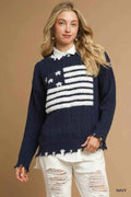 Umgee Distressed American Flag Sweater Navy 5e044b5b-7e24-42e4-8b86-60d03ce8be2a-Max-Origin