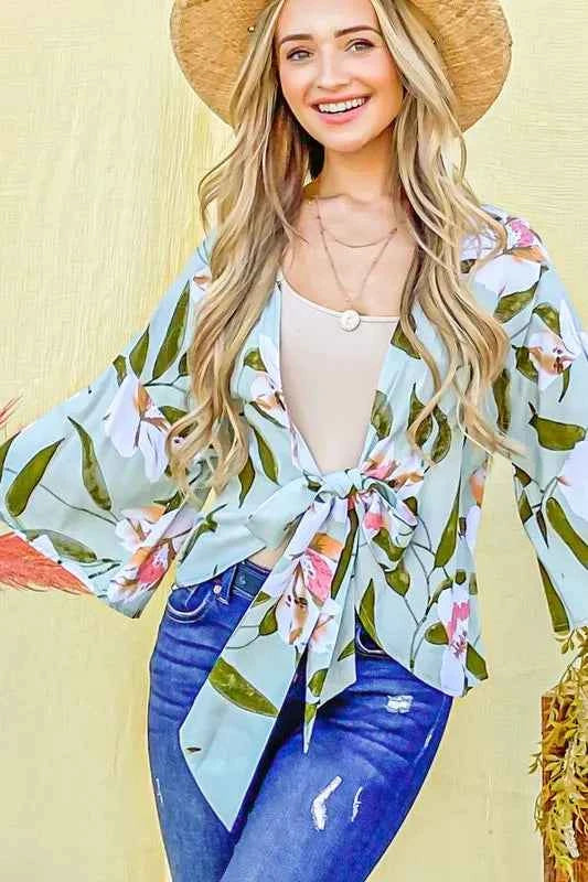 And The Why Front Tie Knot Floral Print Top 5e05a426f7e04f918a08f974f325a90e-Max-Origin