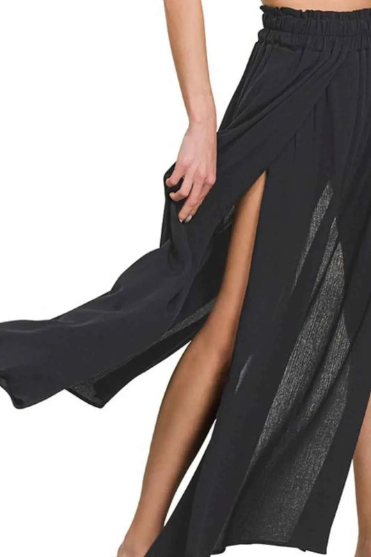 Woven Crinkle Gauze Long Skirts 5e083211-ec23-448f-9a83-497bce5d91b8-Max-Origin
