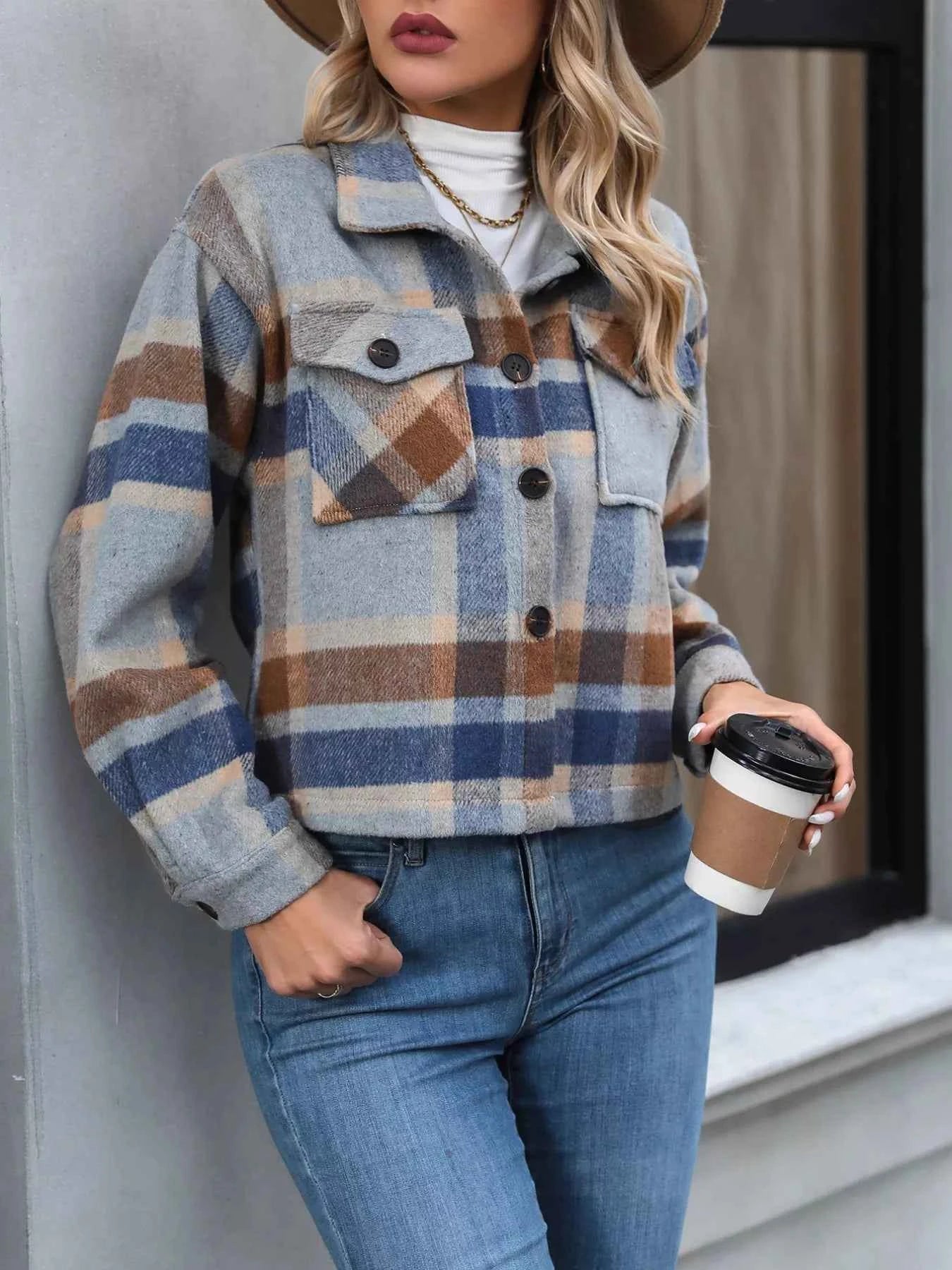Plaid Oversized Button-Up Cropped Jacket 5e10e666-5c43-42fb-b11a-1fb2c86c5699-Max-Origin