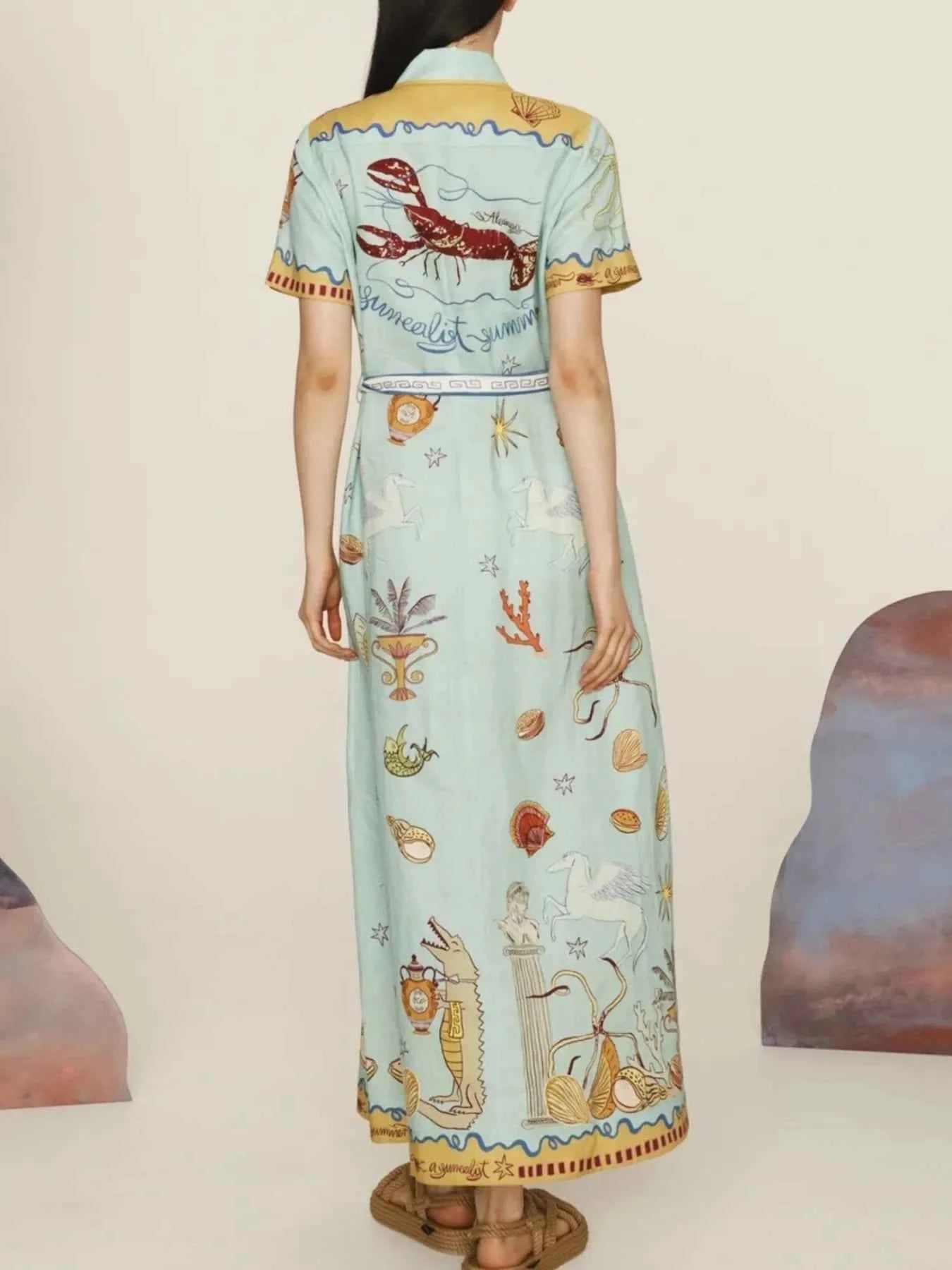 Printed Short Sleeve Maxi Shirt Dress with Belt 5e3109ef-fc2f-4770-8c14-3118fe7b3068-Max-Origin