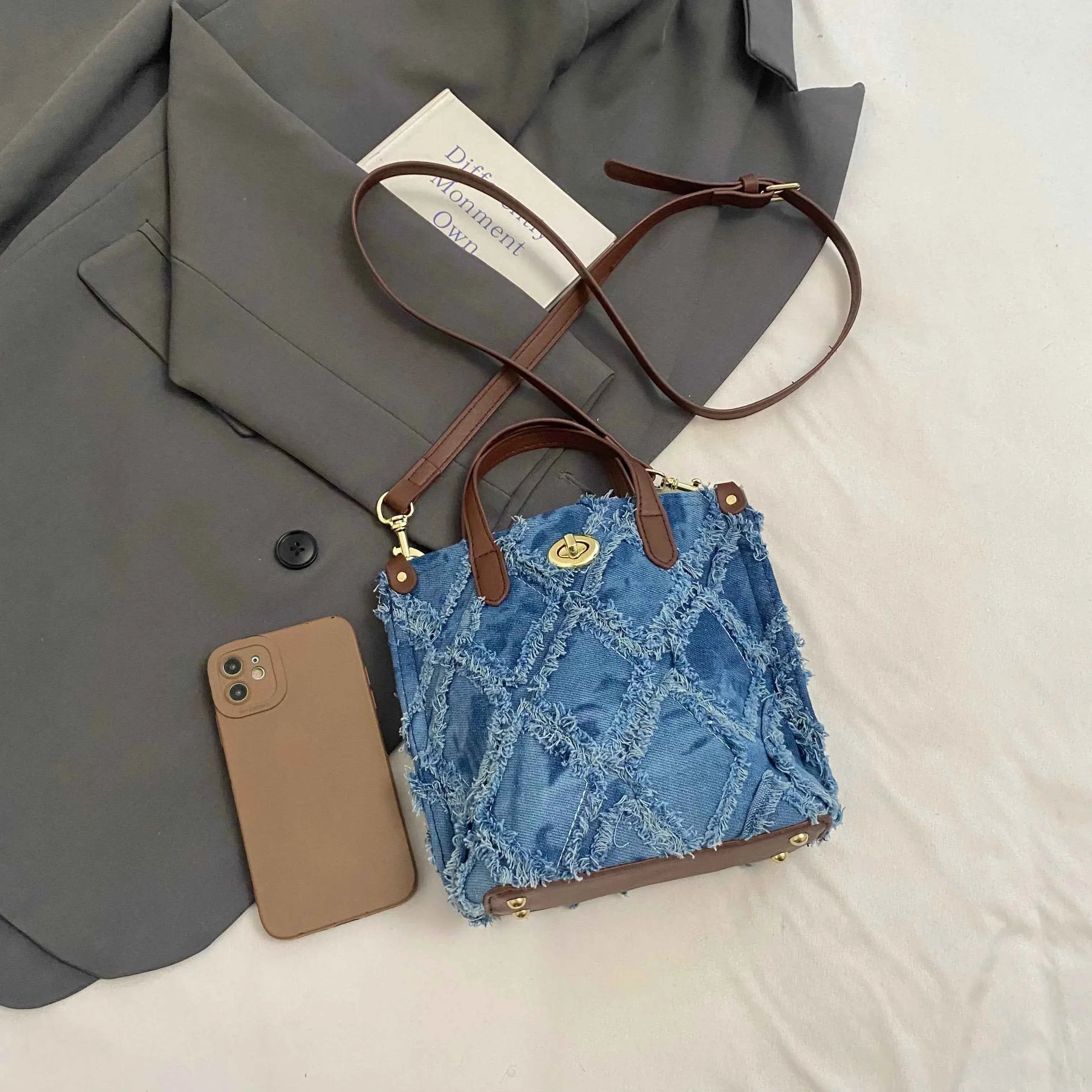 Frayed Edge Crossbody Bag 5e3cbecf803f4785810c9a91c0b5fa67-Max-Origin