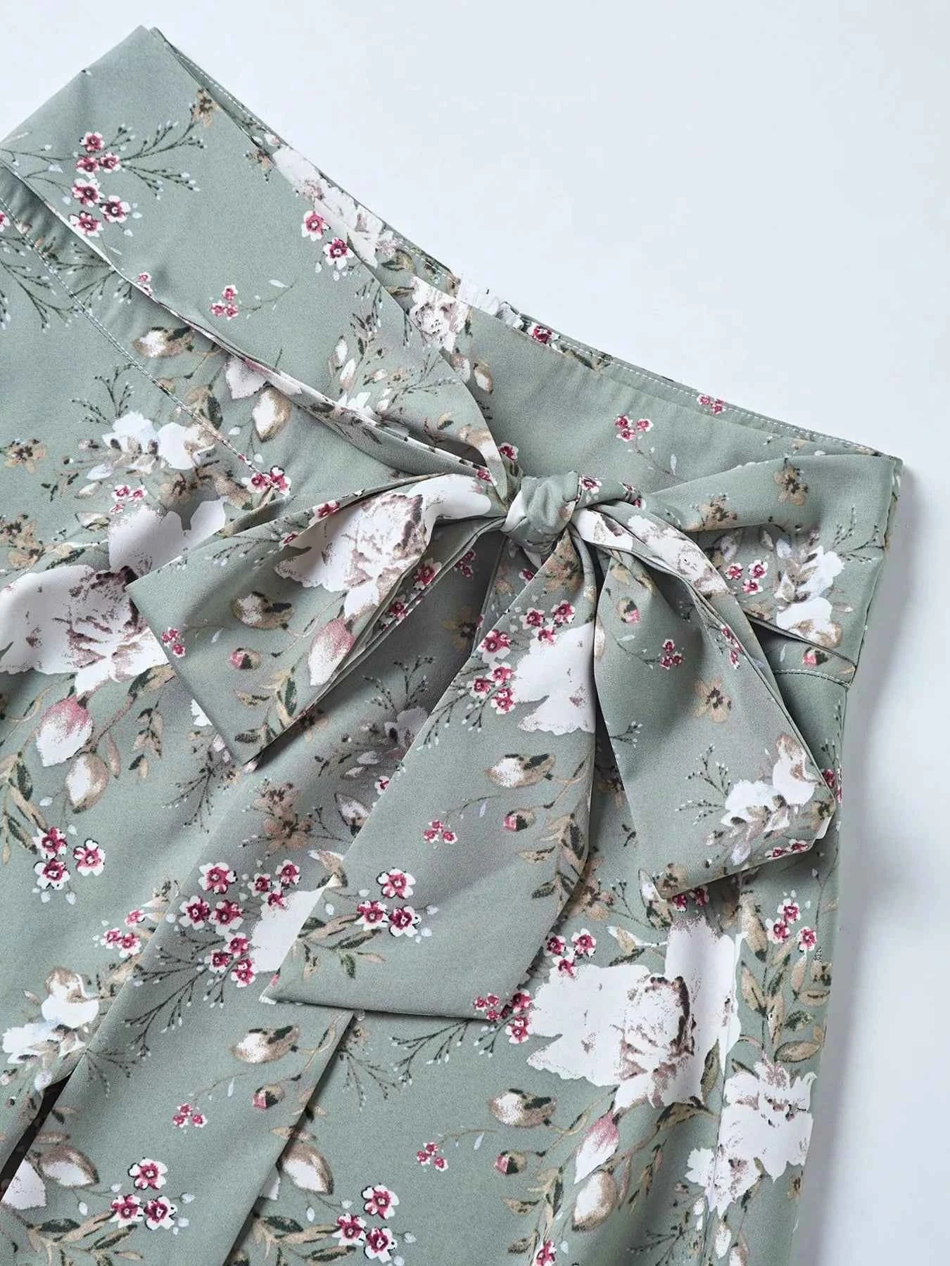 Floral Print Tied Skirt 5e40291e6136489eb9934577540e0b0b-Max-Origin