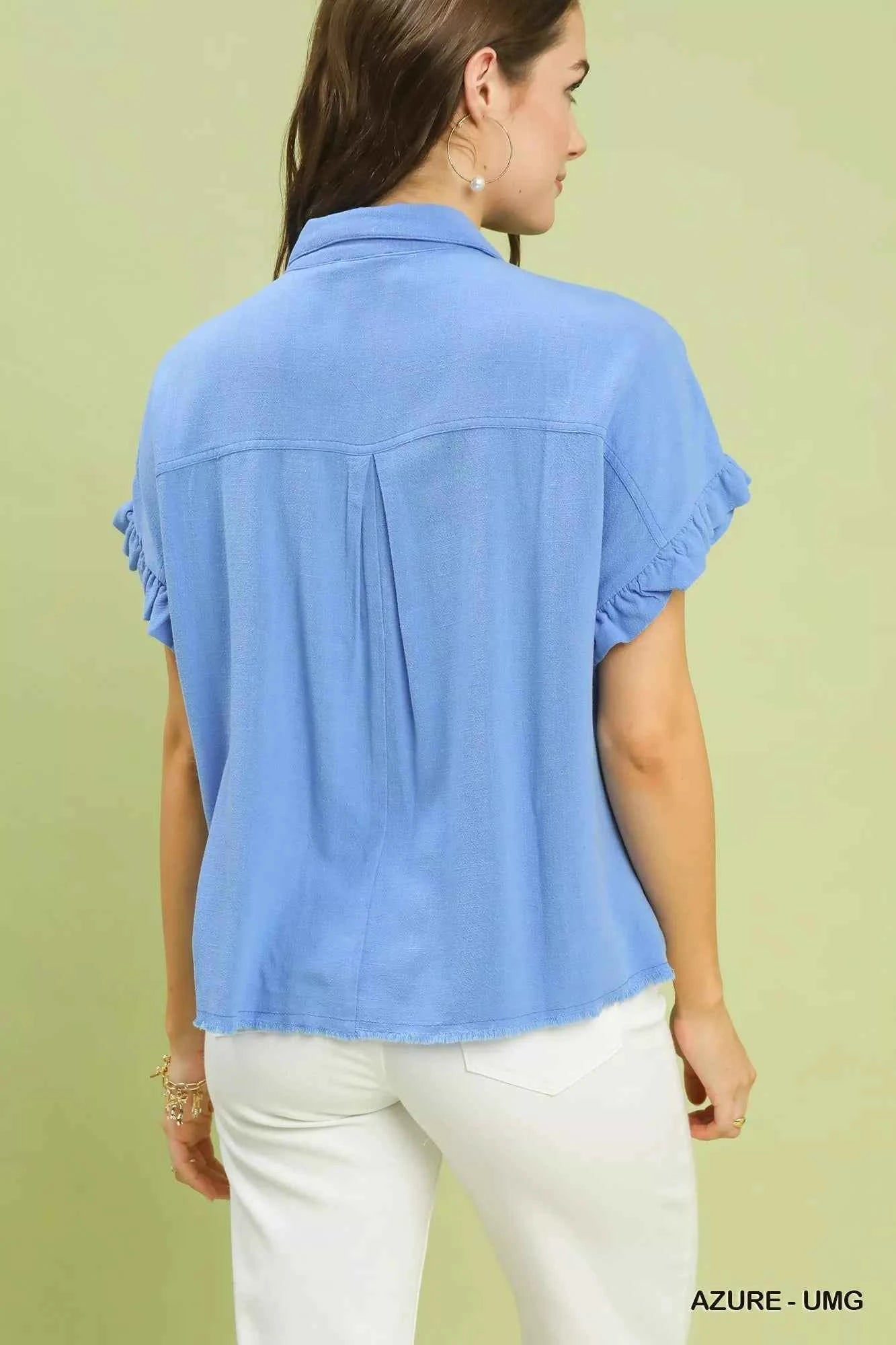 Umgee Washed Linen Blend Smocked Shirt 5e414467-5d0a-42fe-ae6a-dae92d40700b-Max-Origin