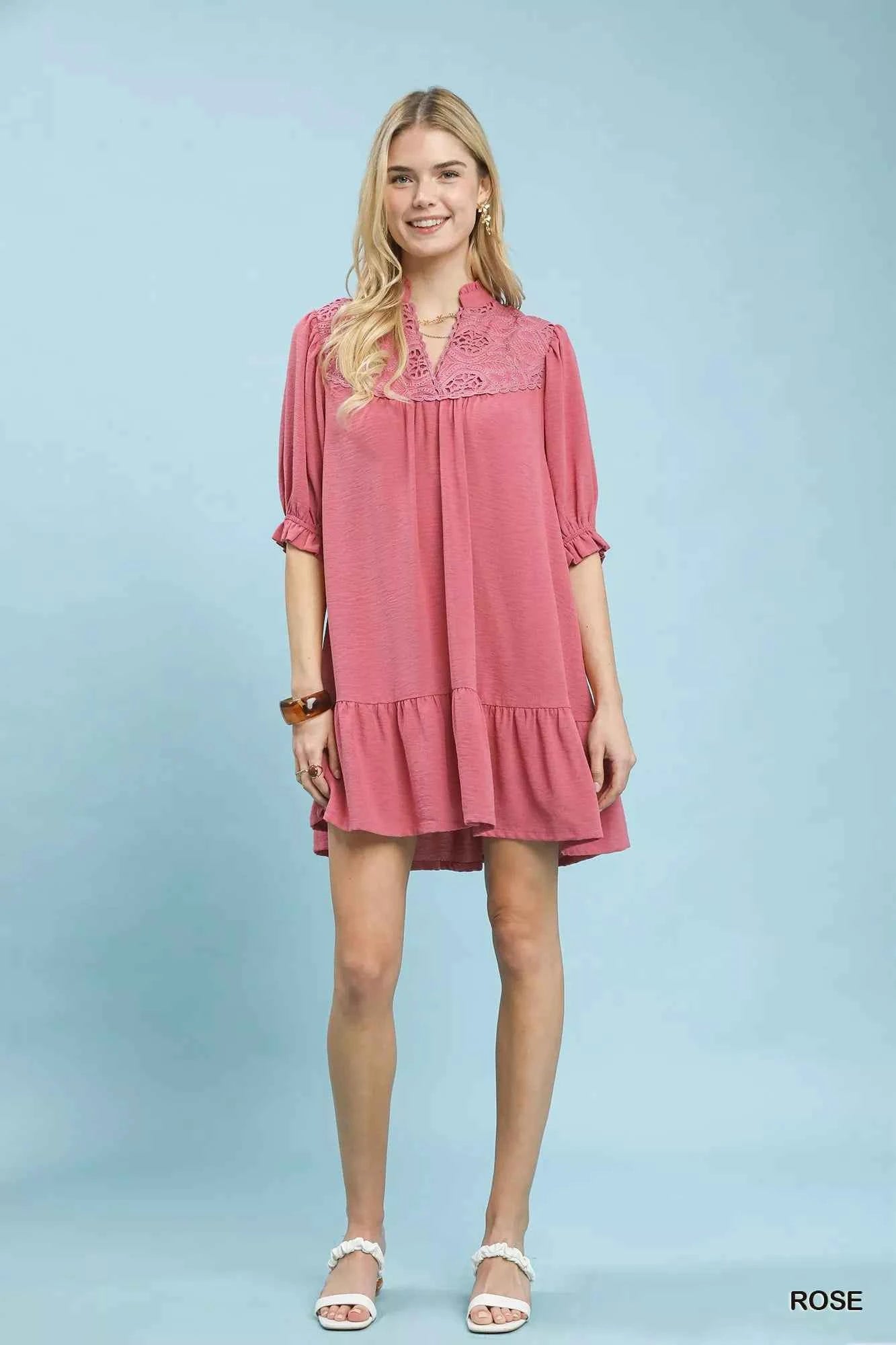 Umgee Lace Yoke Tiered Mini Dress 5e4f991d-57f5-4ebc-94dc-e0ad15e9173c-Max-Origin